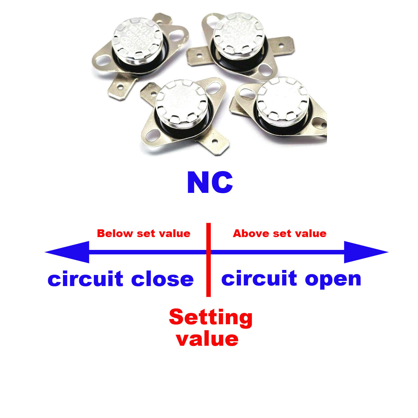 Temperature Switch Control Sensor Thermal Thermostat 35-300°C / 95°-572°F KSD301