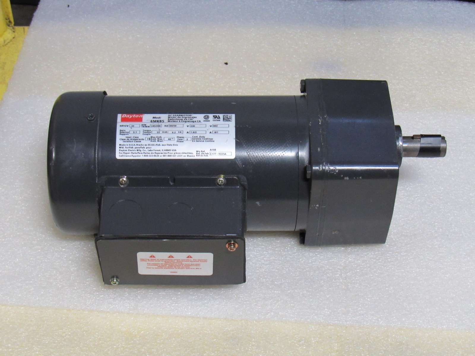 #4 Dayton 4M262J Condenser Fan Motor 1/3 Hp 208-230V 1Ph 825Rpm 48YZ Frame