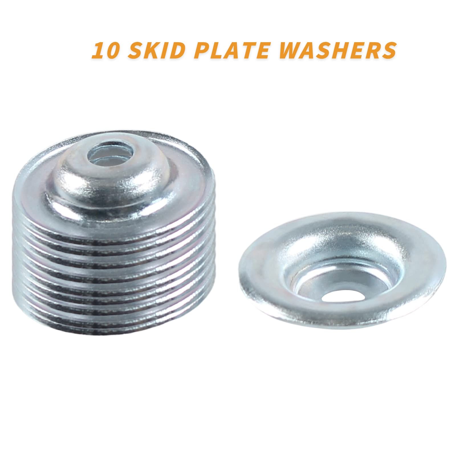 20 Piece Set UTV Skid Plate Washer and Bolt Kit Compatible with Polaris RZR ..