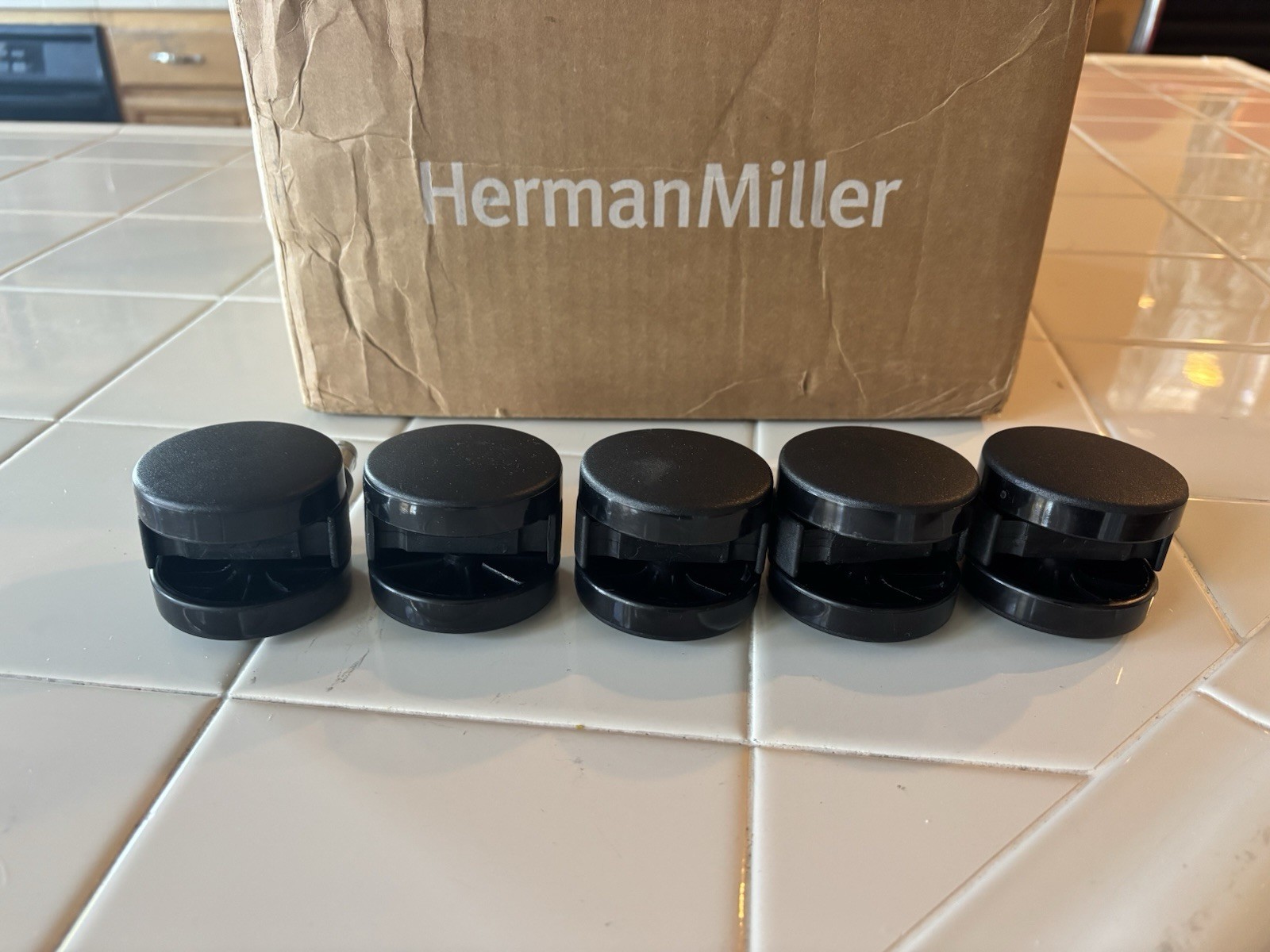 OEM Herman Miller C7 2.5-Inch Hard Floor/Carpet Casters for Aeron, Setu, Eames