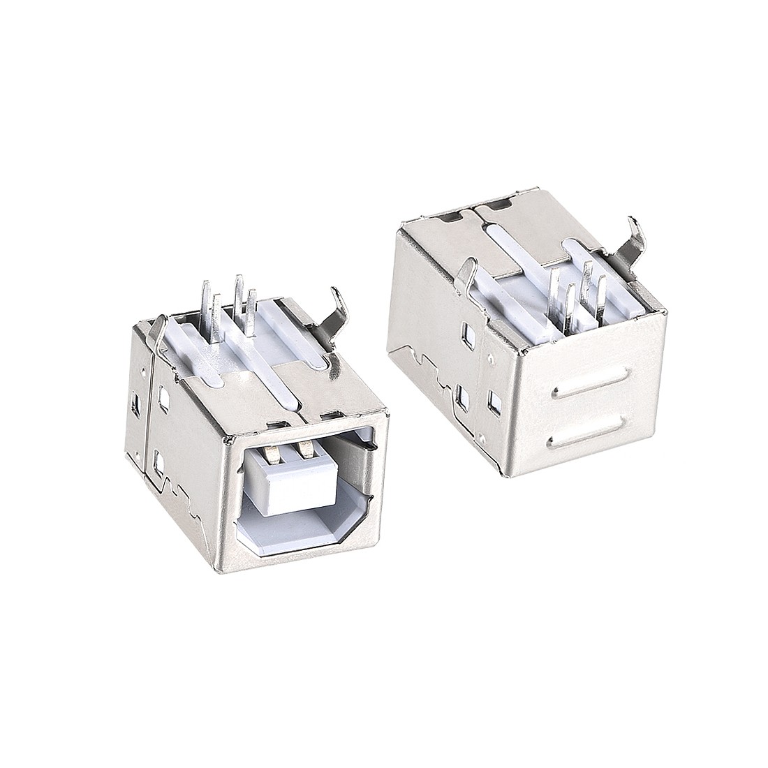 10Pcs USB 2.0 Type B Female Socket Jack Port Repair 4Pin 90°Right Angle Adapter