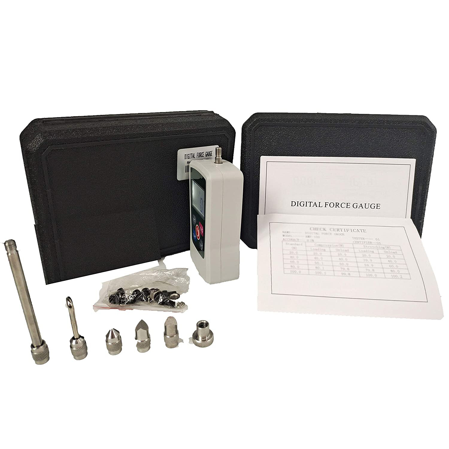 Digital Dynamometer Force Gauge Push Pull Meter with 3N 0.3kg 0.65Lb 10.8Oz