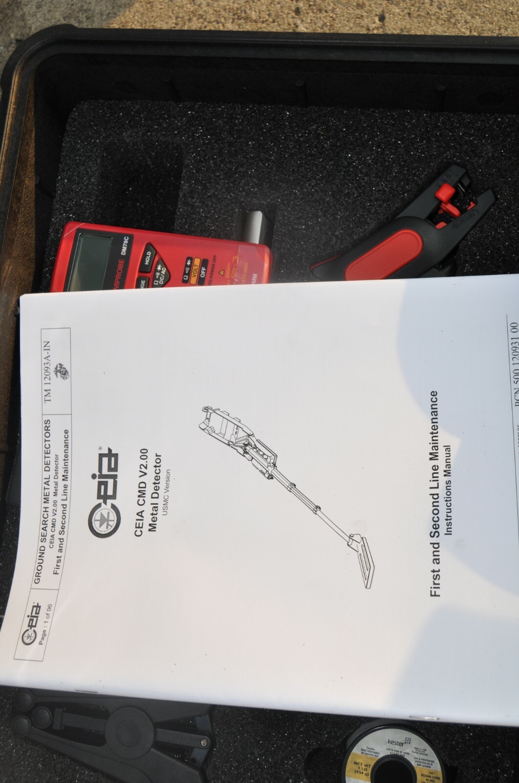 CEIA cmd v2.00 Ground Search Metal Detector Maintenance Tool Kit GSMD-TK-115