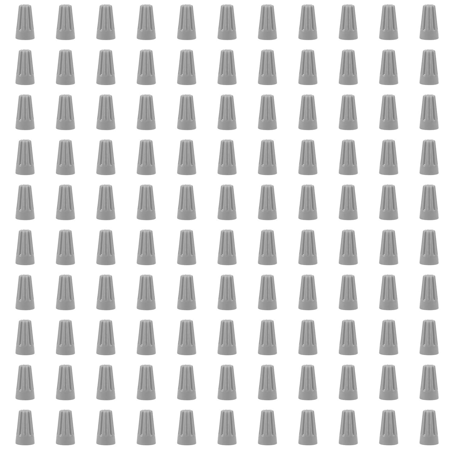 100 PCS Grey P1 Spring Insert Twist Caps Electrical Wire Connector Nuts Terminal