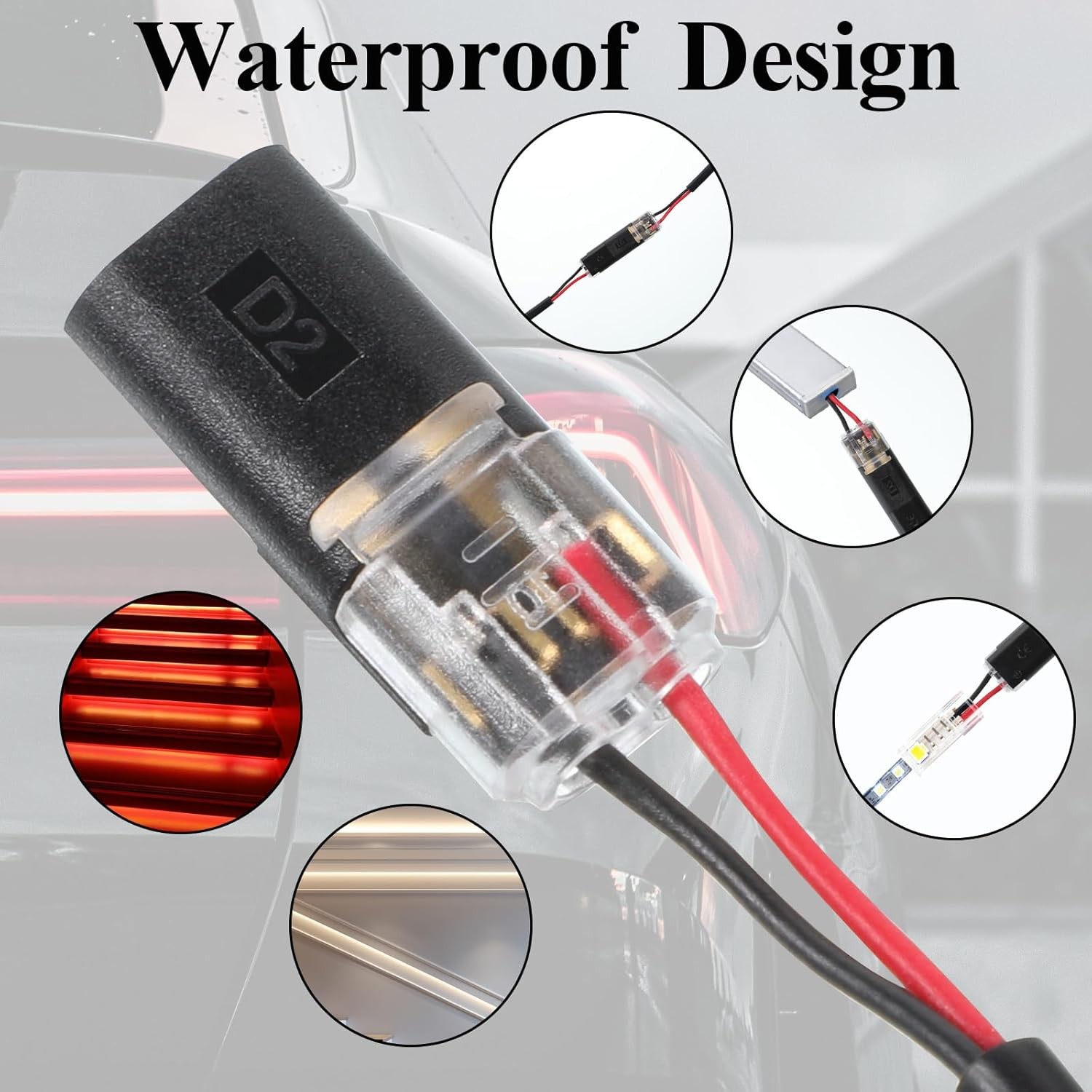 20/50 PCS Double-Wire Plug-in Connector, Quick Solderless Wire Splice Connecto