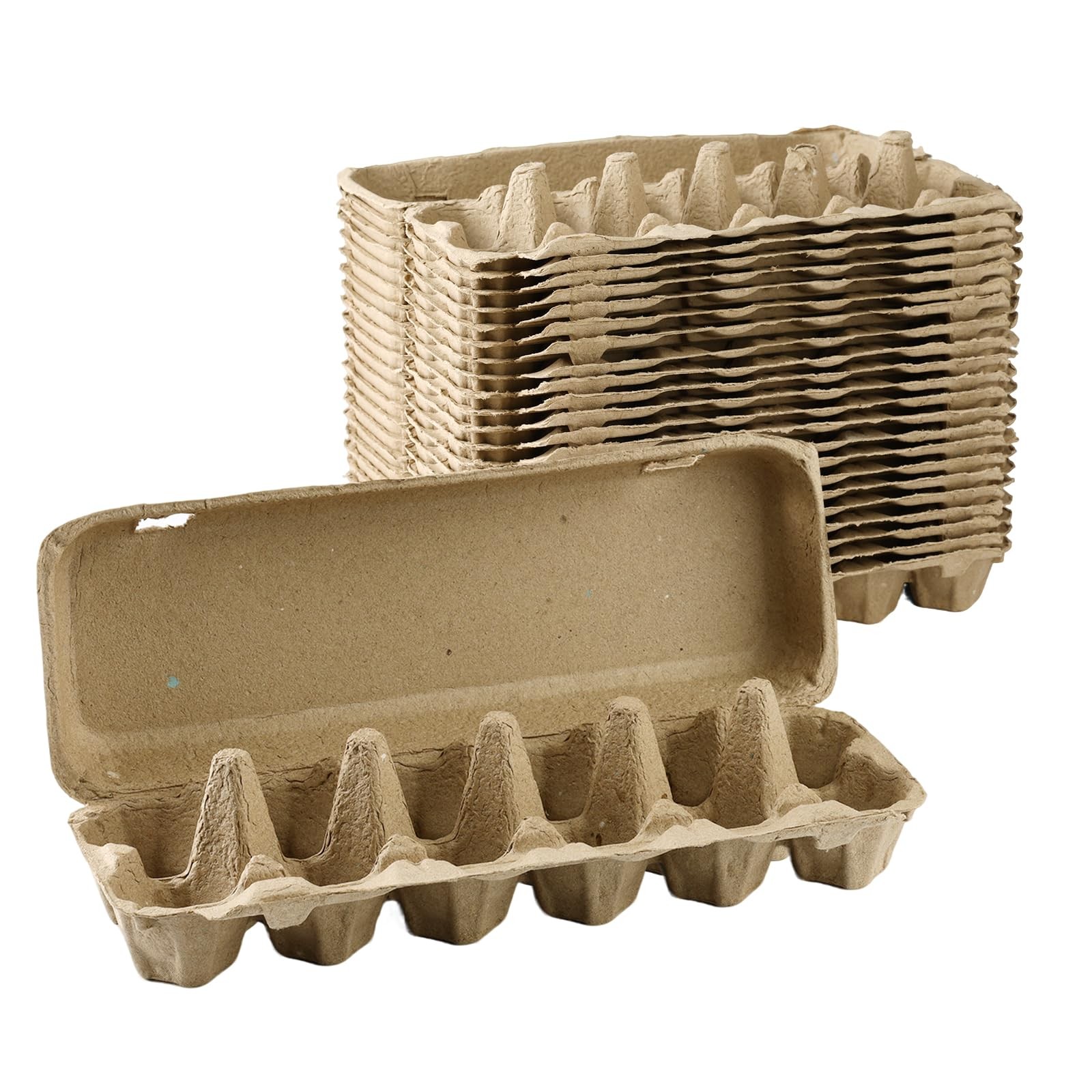 30 PCS 12 Count Recycled Paper Pulp Egg Cartons Biodegradable Compostable