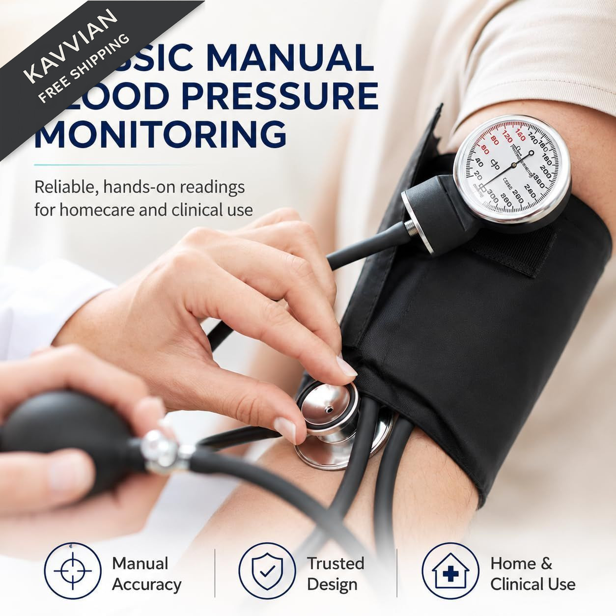 NOVAMEDIC Professional Black Adult Size Blood Pressure Monitor, Adult,