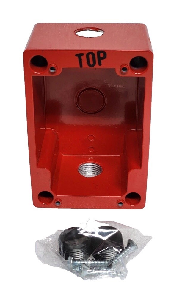 GE SECURITY WEATHER & EXPLOSION PROOF MANUAL STATION BACK-BOX FOR MPSR1-S45W-GE.
