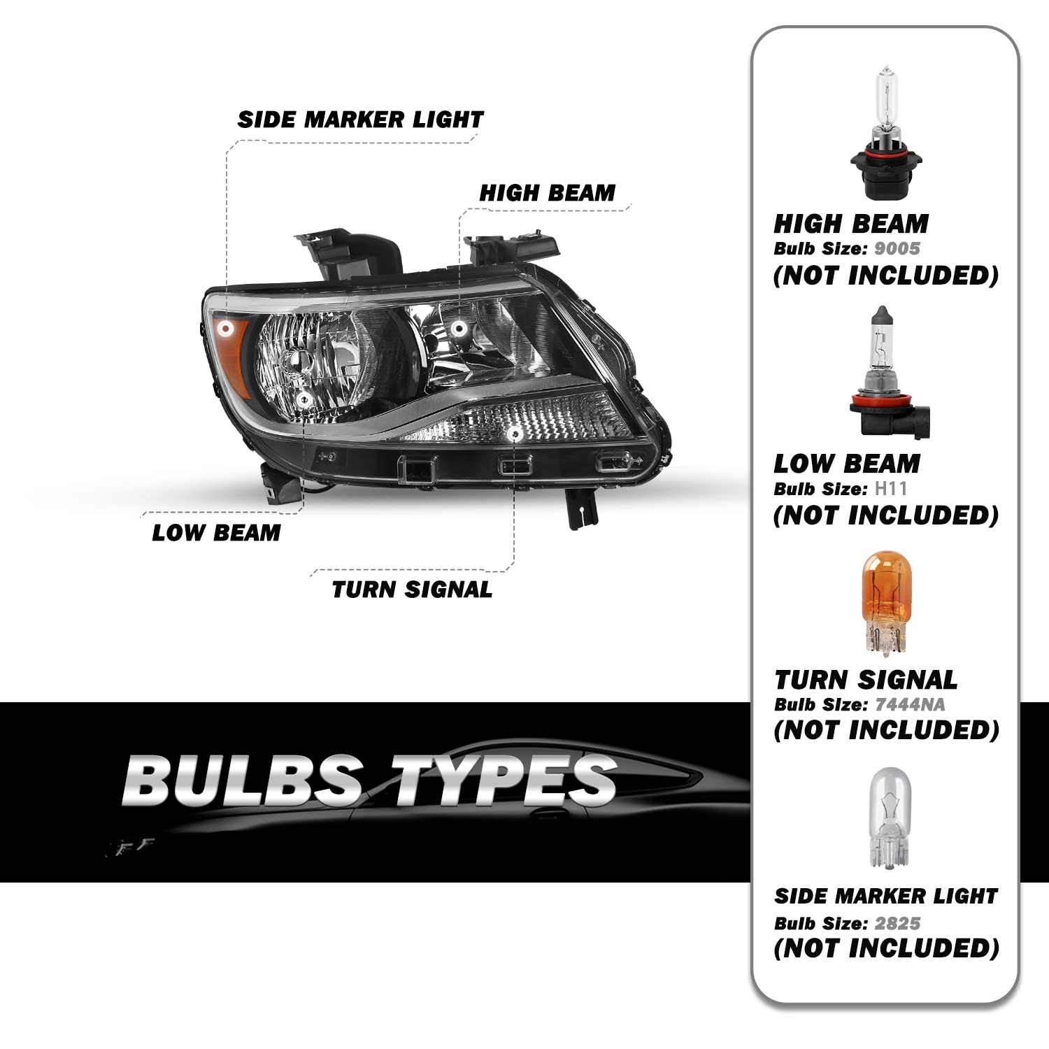 Colorado 2015-2022 Headlight Assembly Extra Cab Crew Cab Halogen Right Passenger