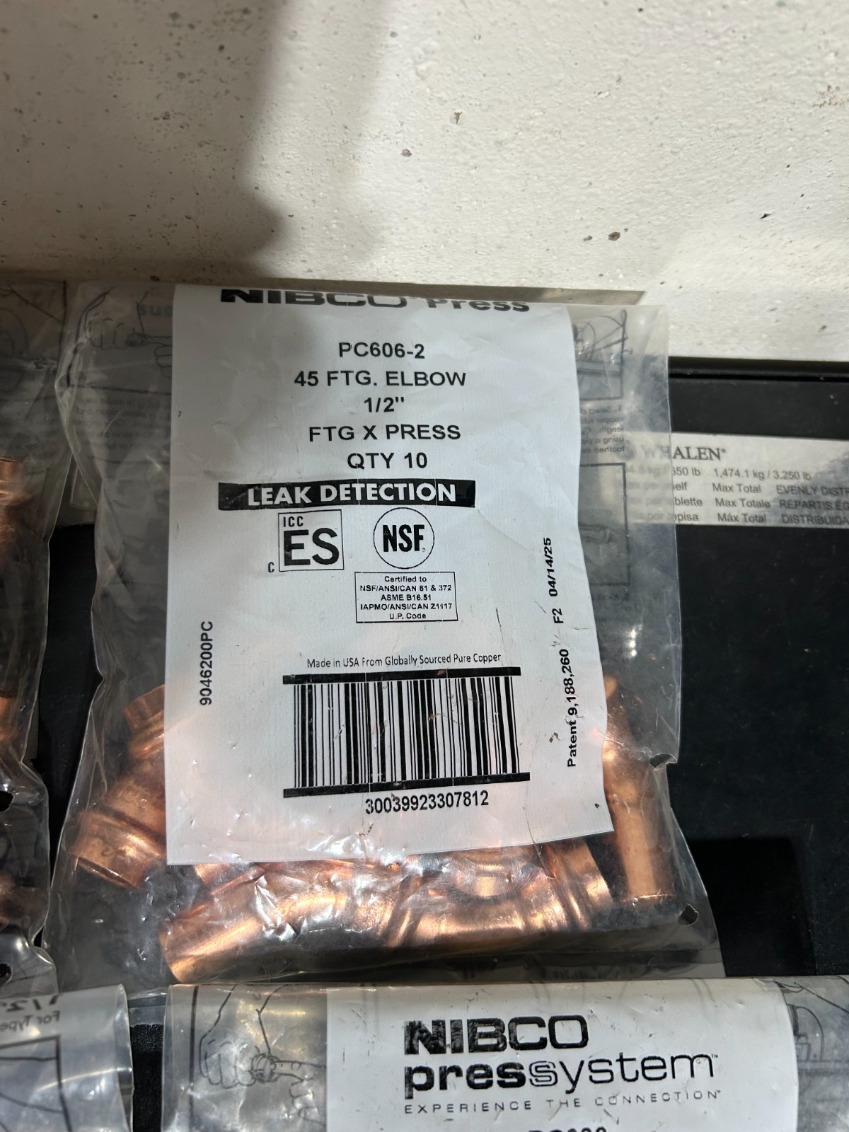 NIBCO VIEGA PROPRESS 1/2″ COPPER FITTINGS QTY (120) NIB *USA+GER*