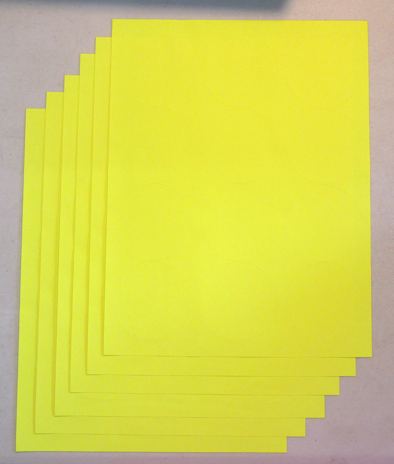 (2 1/2″) Chartreuse YELLOW Round Inventory LABEL Sticker Canning Craft PERMANENT