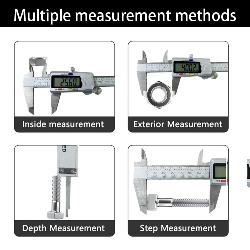6″ 150mm Digital Caliper Electronic Micrometer LCD Measuring Tool with Fraction