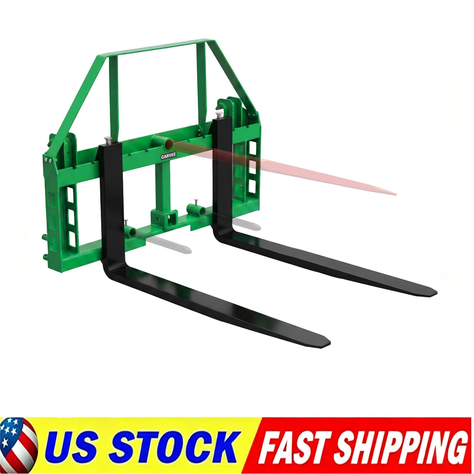 4000 LBS Pallet Fork Frame w/48″ Fork Blades JD Tractors 49″ Skid Steer Pallet