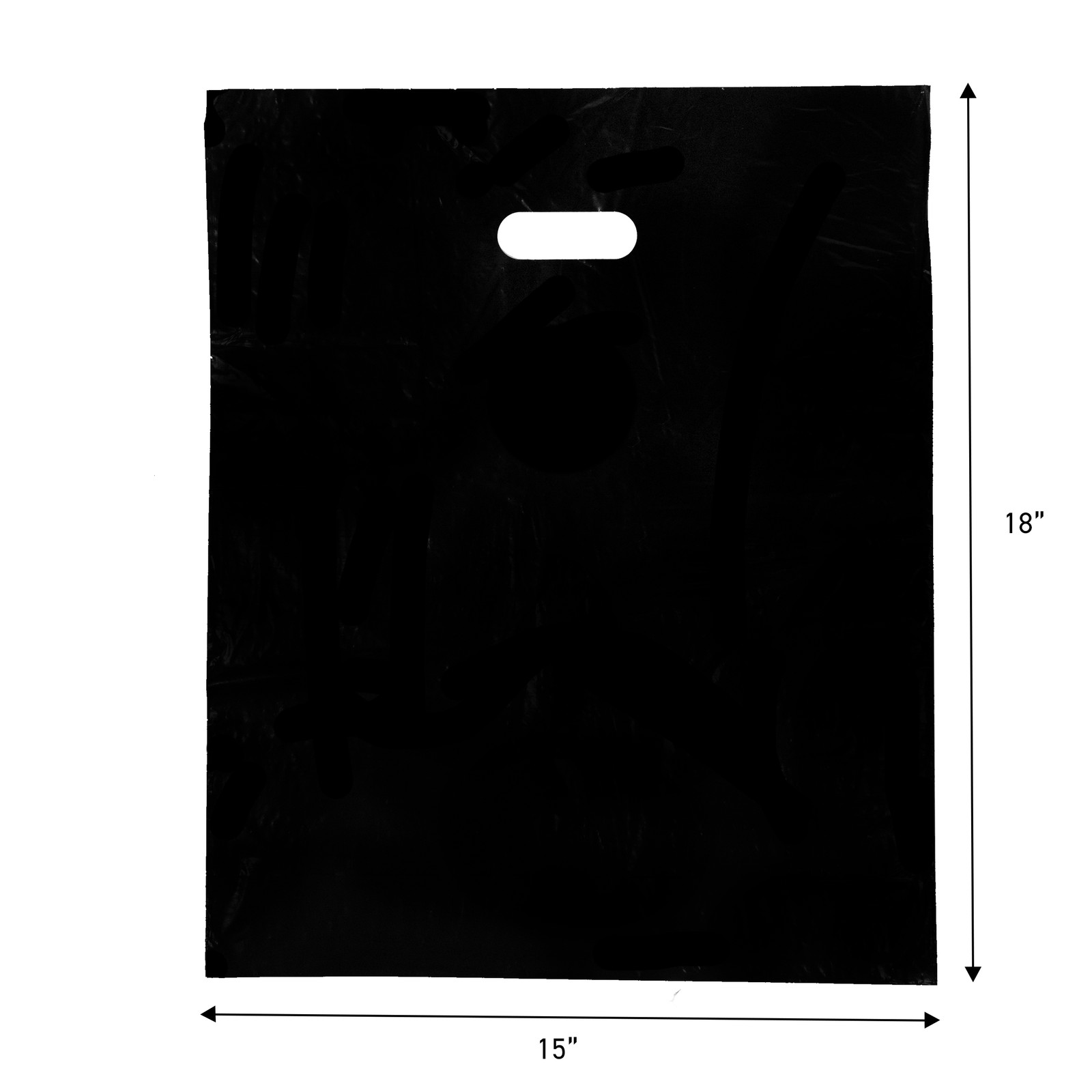 SSWBasics Retail Bags – Lightweight Black Merchandise Bags 15×18 Pack of 500