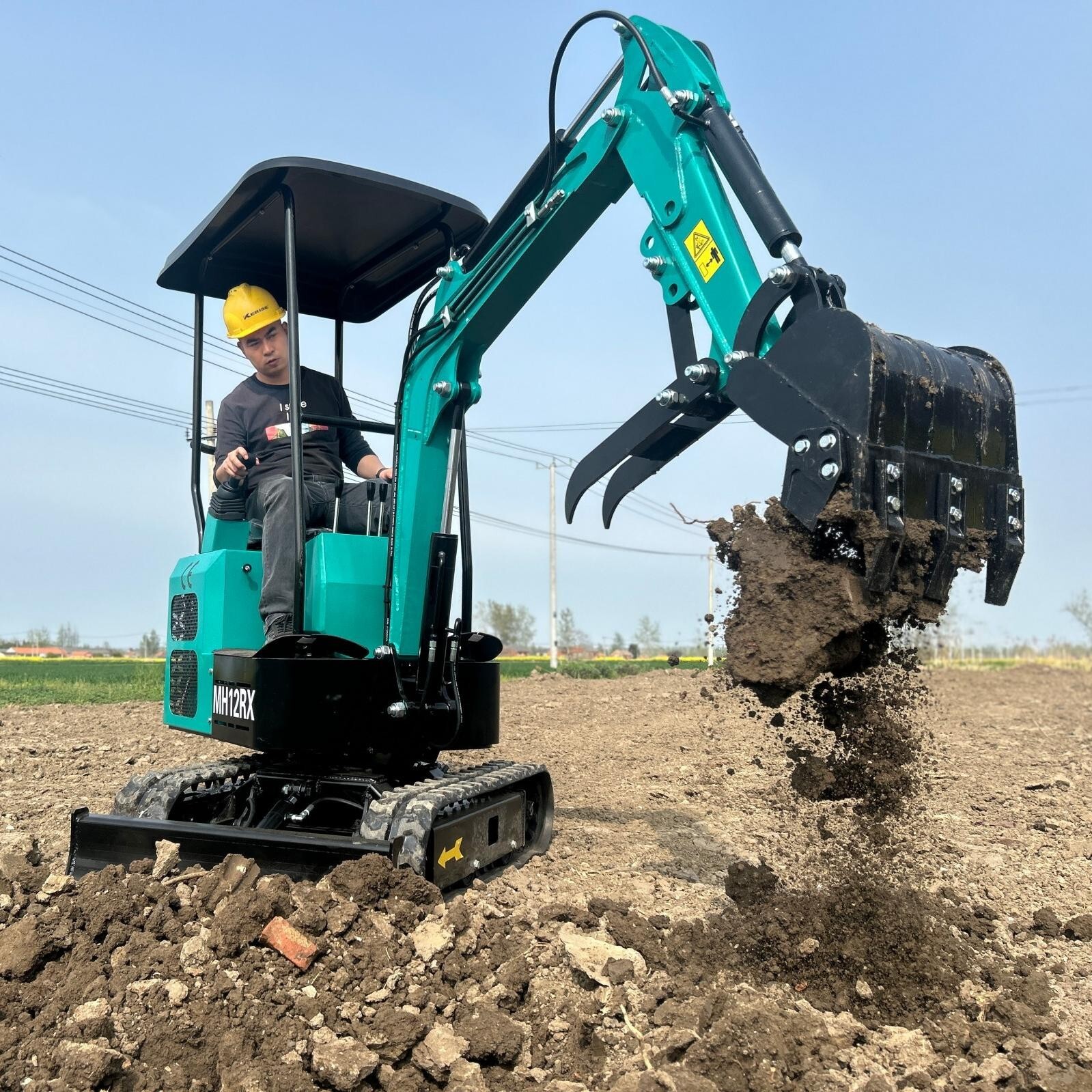 AGT Mini Excavator 1Ton Digger Tracked Crawler 13.5HP RATO Gas Engine EPA MH12RX