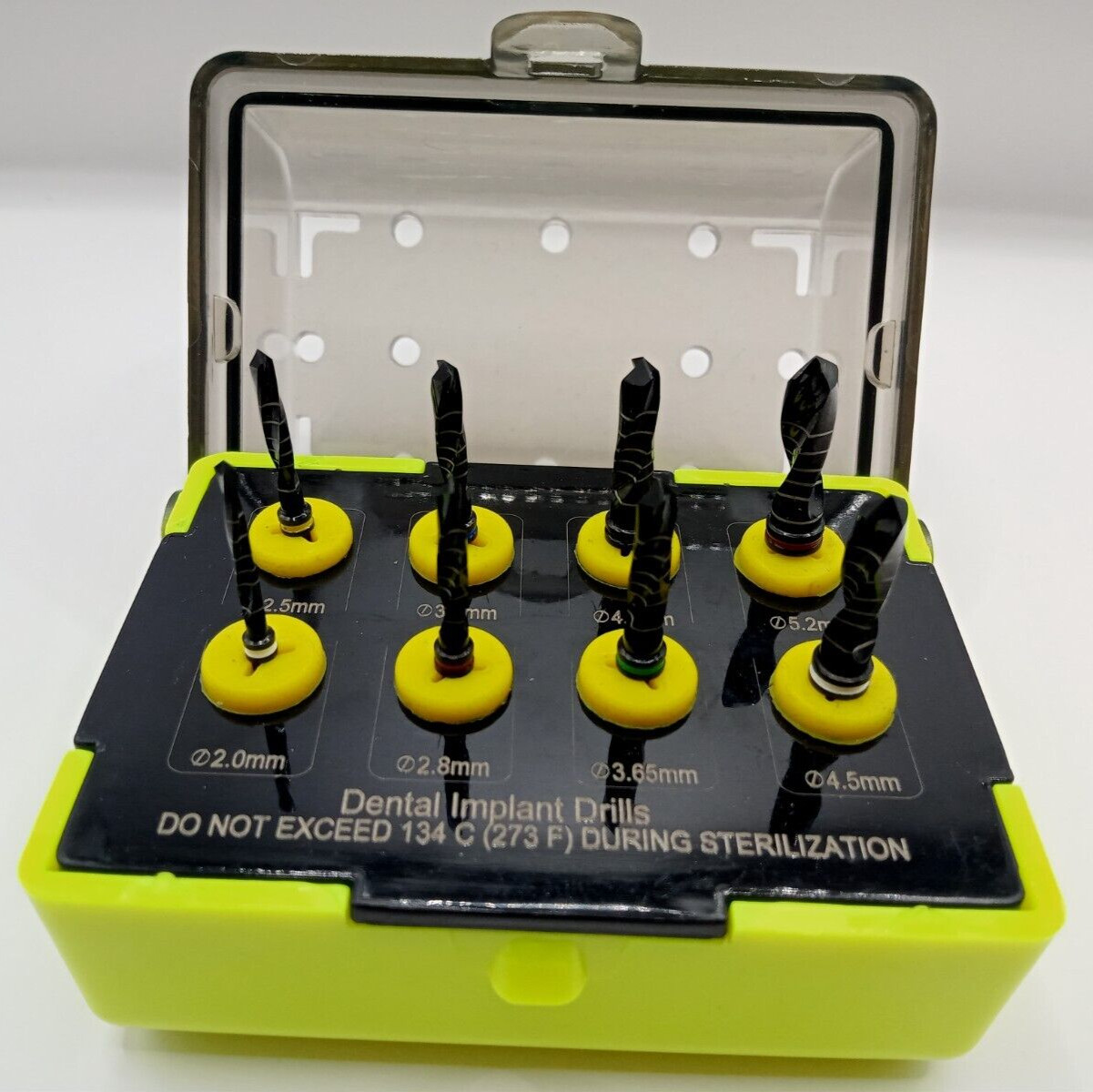 Dental Black Titanium Coated Drills Kit External Irrigation Dental CE