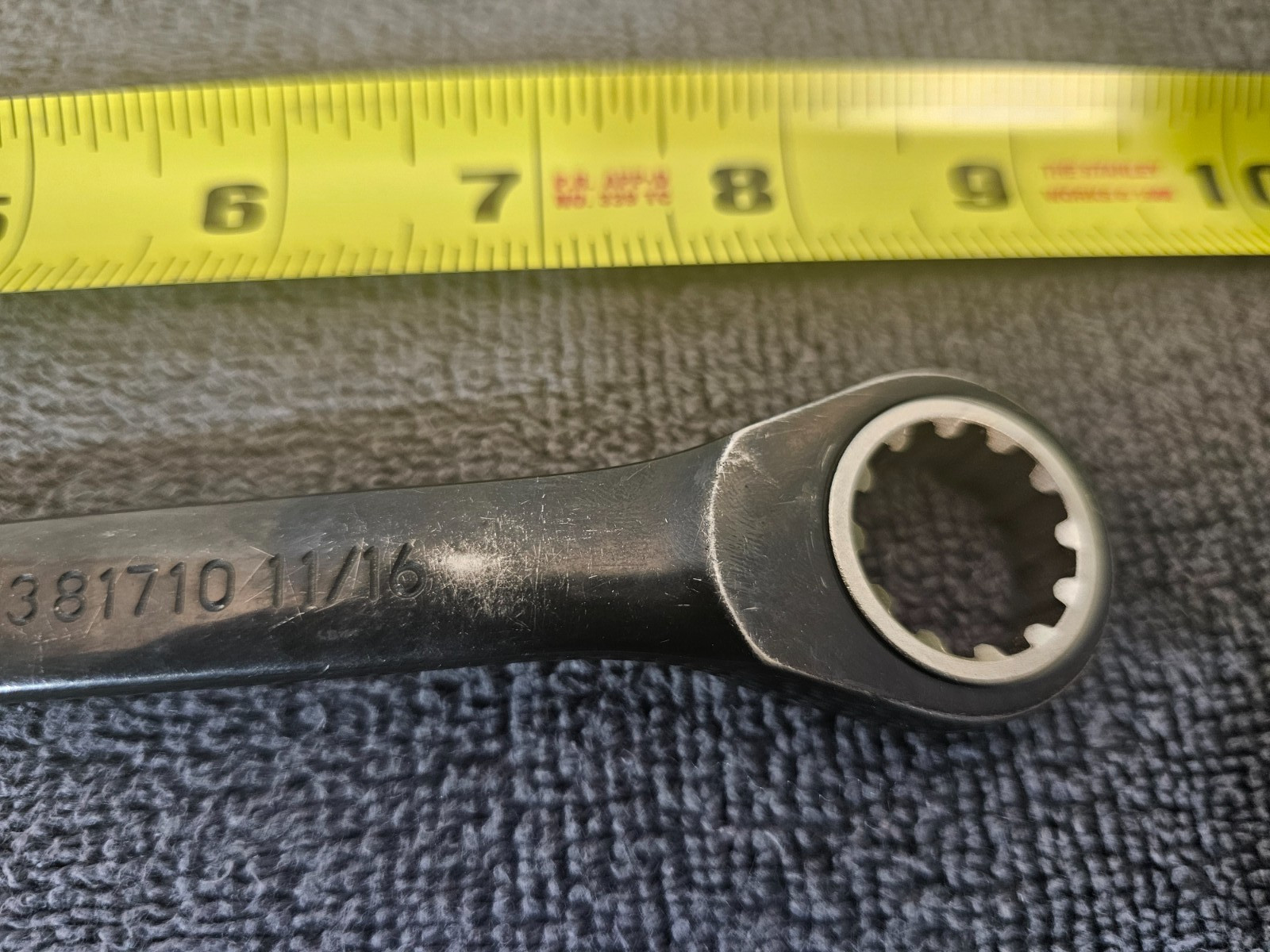 Proto Tools USA, Reversible Combo Ratchet Wrench 11/16in, Black Chrome, SCV22