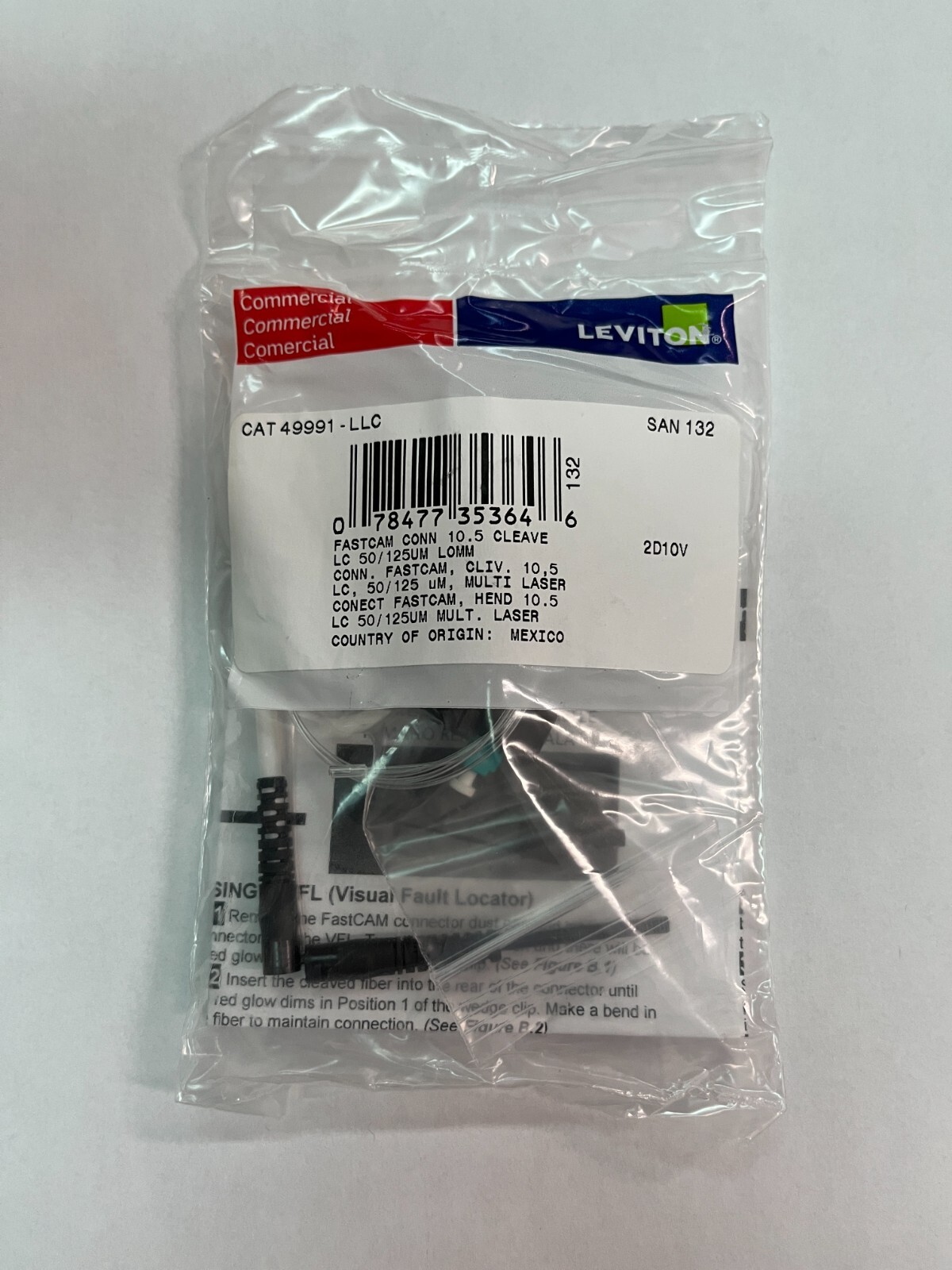 Leviton CAT 49991-LLC Fastcam 10.5 Cleave LC 50/125UM