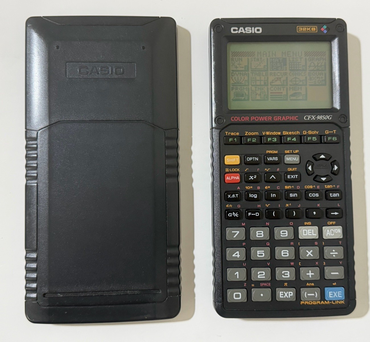 Vintage CASIO CFX-9850G Graphic Color Scientific Calculator 32kb With Cover