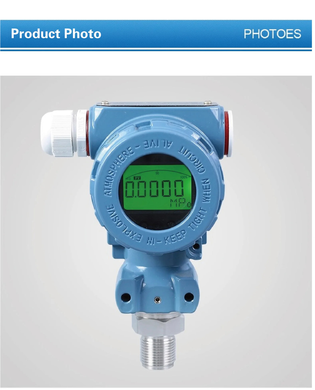 Digital Pressure Transmitter 4-20mA Output SS High Accuracy 0.5% FS YB2088