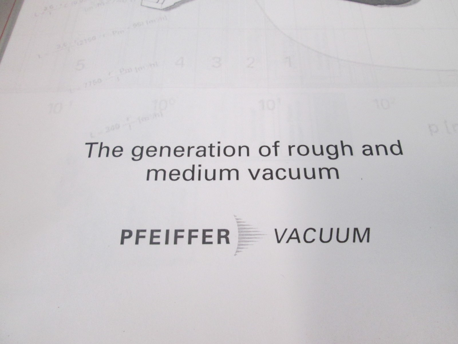 Pfeiffer Vacuum, Rough and Medium Vacuum Manual, Used