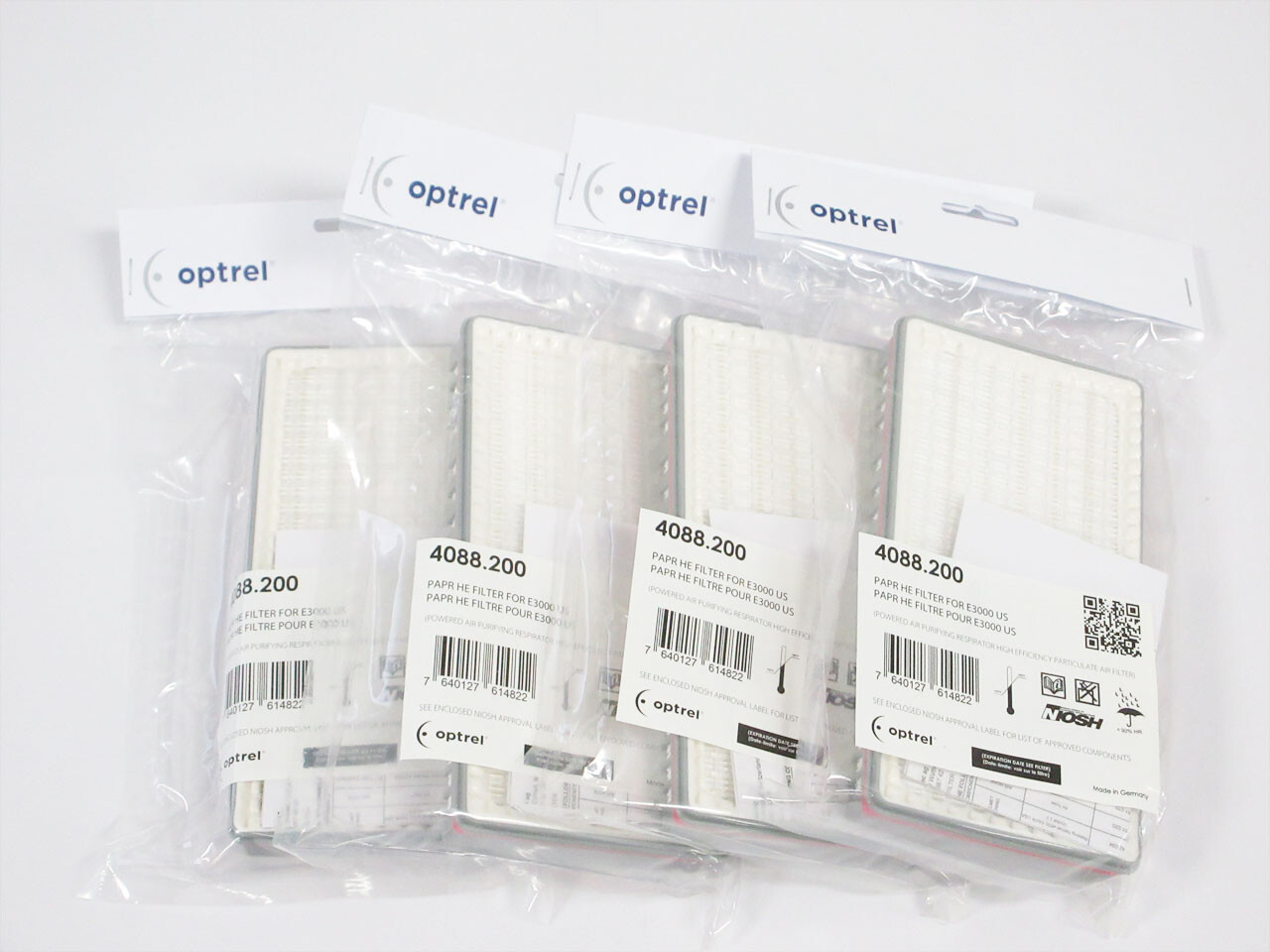 4x NEW OPTREL E3000 E3000X HE PARTICULATE FILTER 4088.200 PAPR HEPA TH3 😍🫁😍