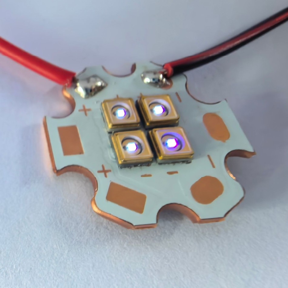 12V UVC 254/265/280/295/310nm 4w led Beads PCB Deep UV LED Ultraviolet Lamps