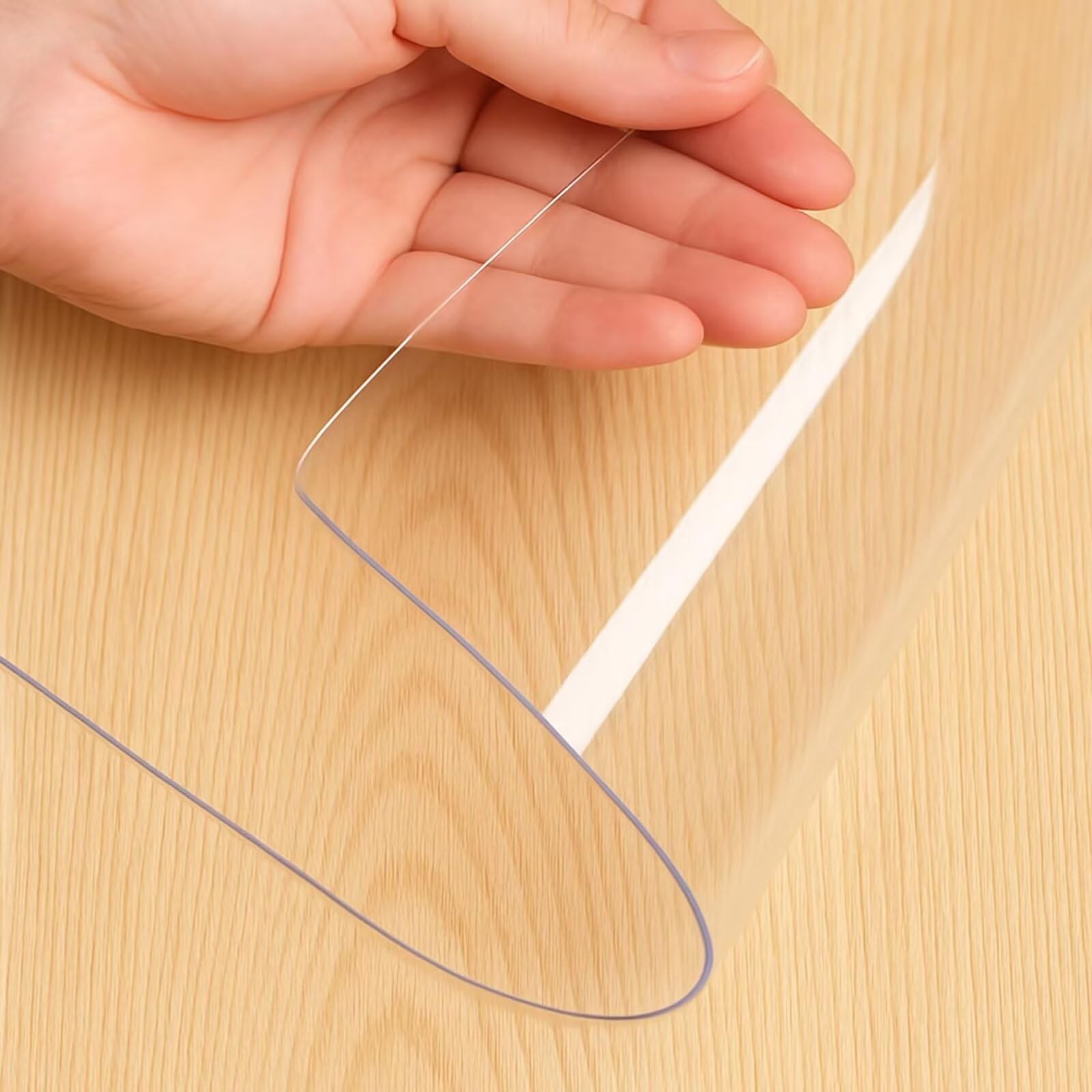 10in x 55in Clear Table Cover Protector, Clear Desk Mat, Table Protector, 1mm