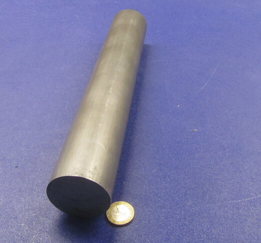 12L14 Steel Unpolished Rod Round Bar, 2.00″ Dia x 1 Foot Length