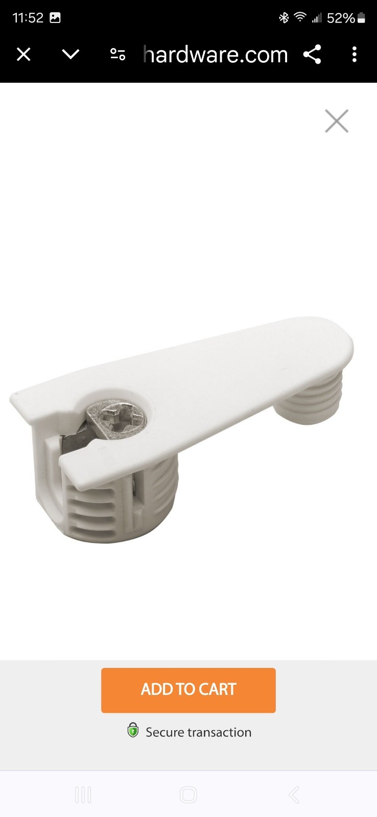 1250 Titus Hettich Furniture Connector Fitting 19mm Threaded Dowel Cam Outrigger