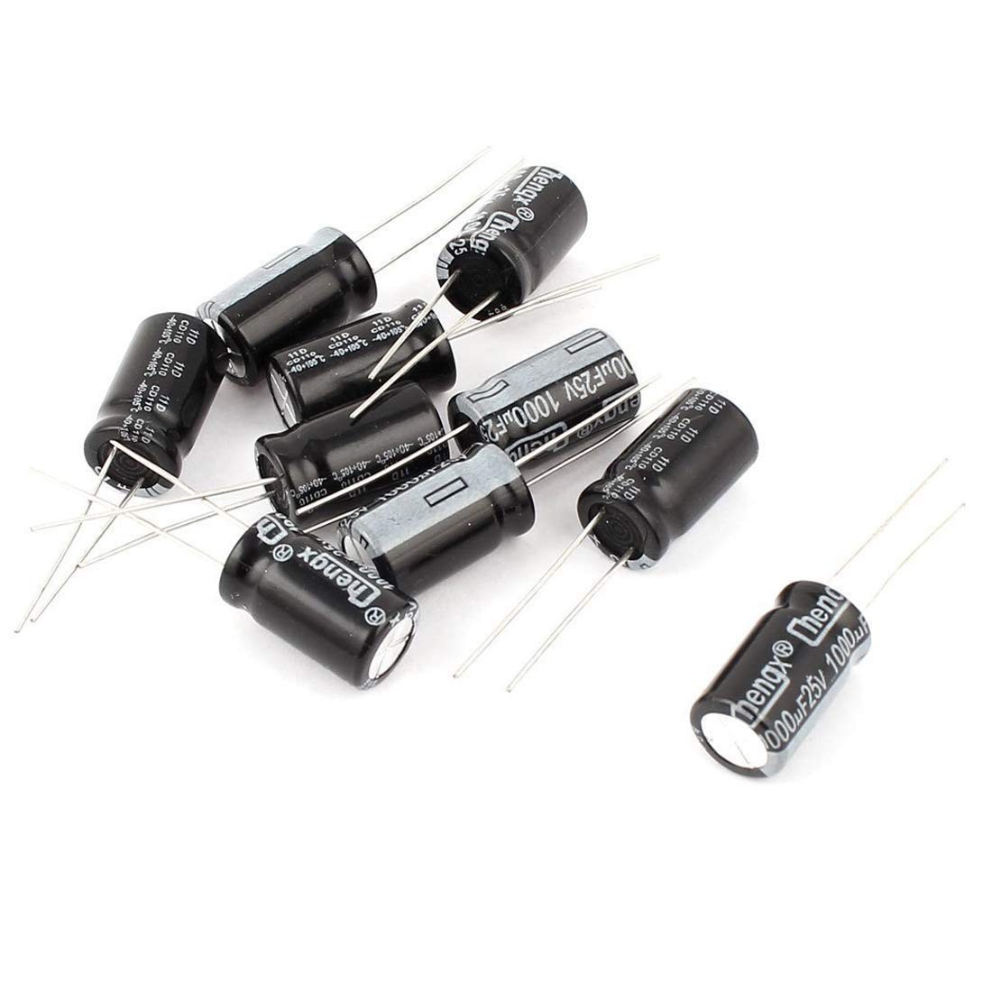 High-Quality 1000uF 25V Aluminum Capacitors – 12 Pack for Electronics Projects