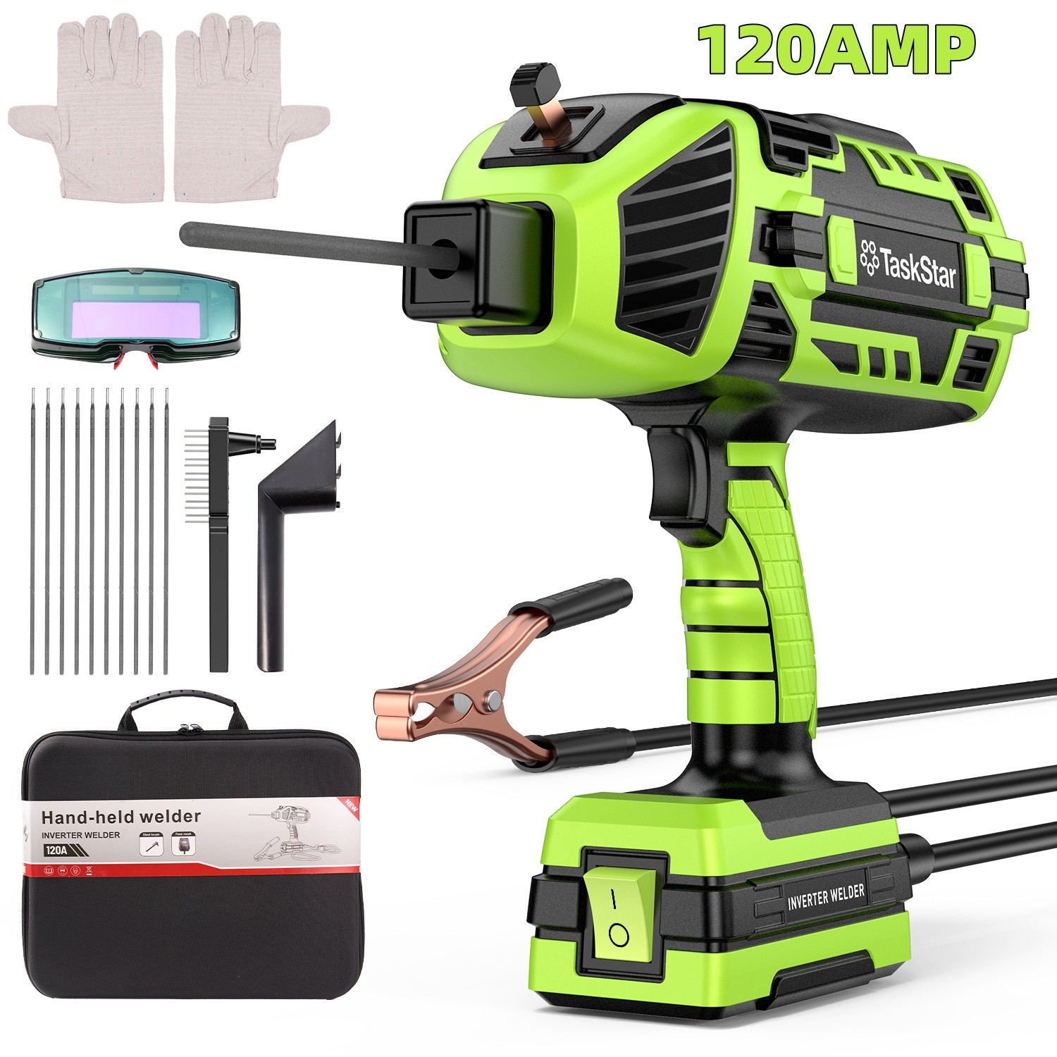 4600W Welding Machine 110V Handheld IGBT Inverter ARC Welder Gun Stick Welder