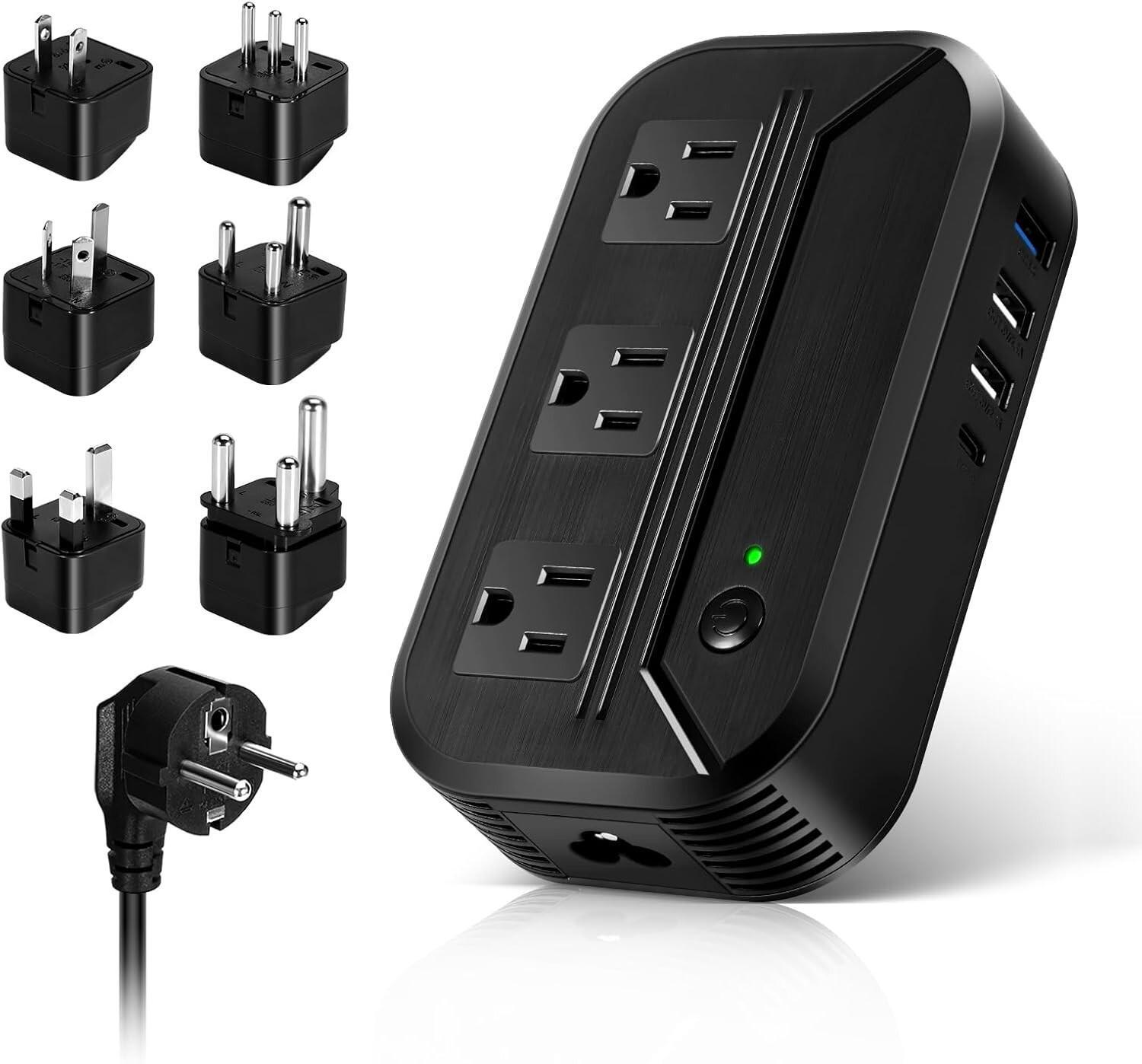 Voltage Converter 2300w Power Step Down 220v to 110v Universal Travel Adapte…