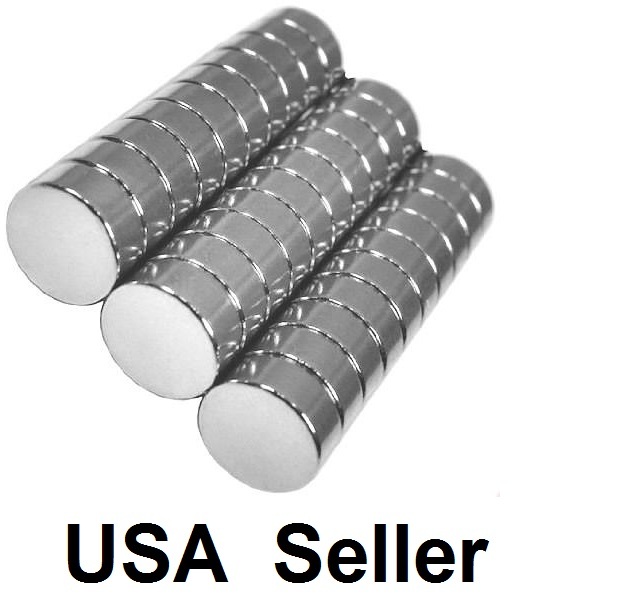 lot 100 50 8mm x 3mm Neodymium Disc Strong Rare Earth N50 Small Fridge Magnet
