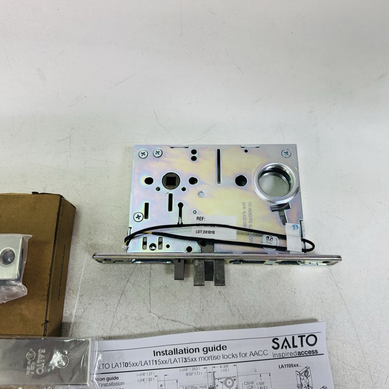 Salto LA1T0570A21IM8RH Mortise W/ Door Detector Right Hand Satin Stainless Steel