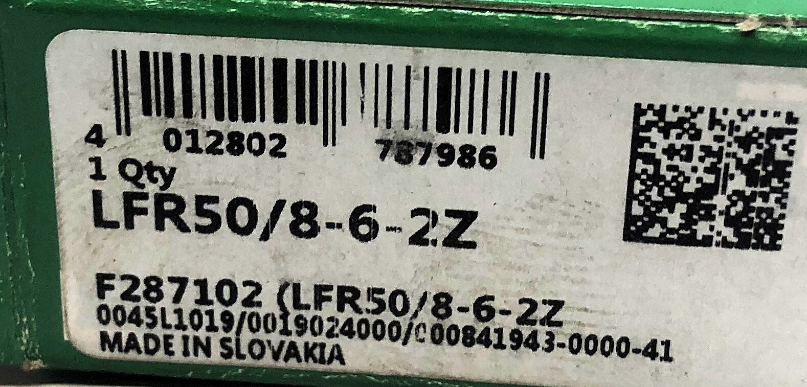 INA Track Roller Bearing Made in Slovakia LFR50/8-6-2Z NOS