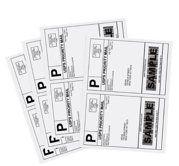110 Sheets 220 Half Sheet Shipping Labels 8.5 x 5.5 Self Adhesive 200 + 20 EXTRA
