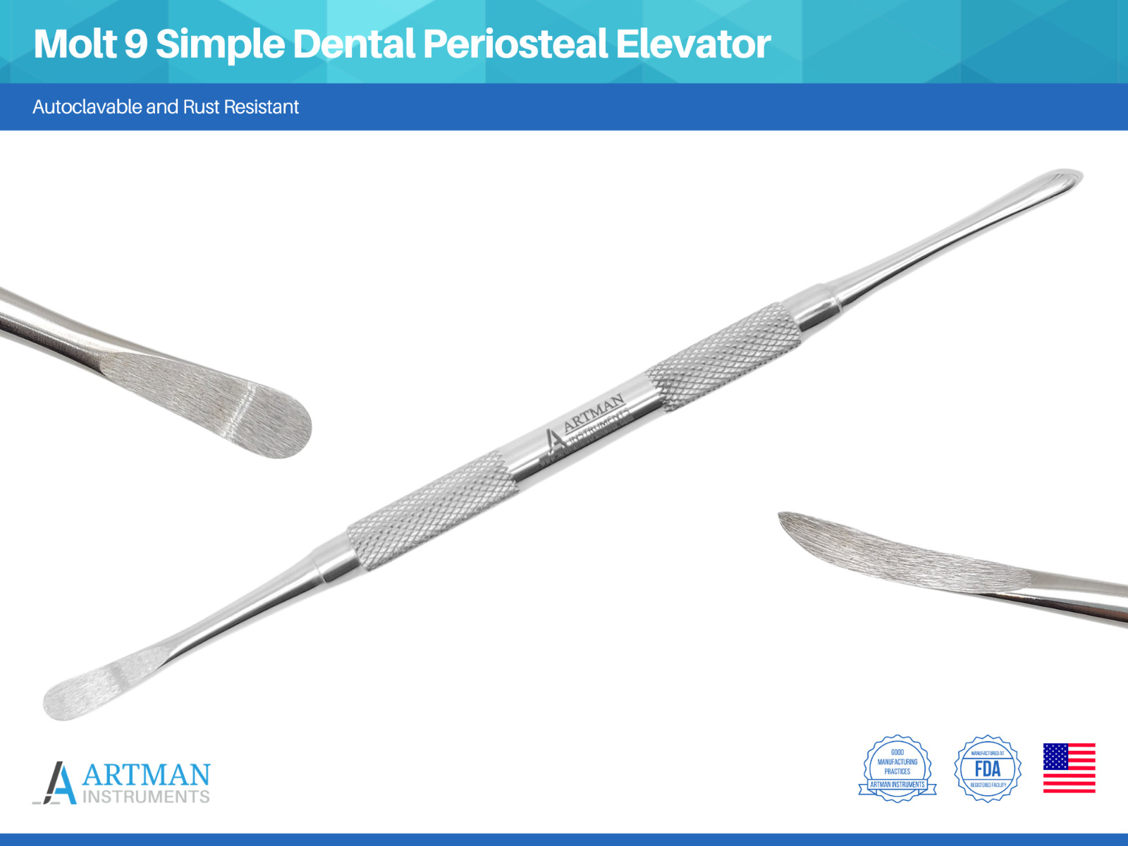 Molt 9 Simple Dental Periosteal Elevator ARTMAN