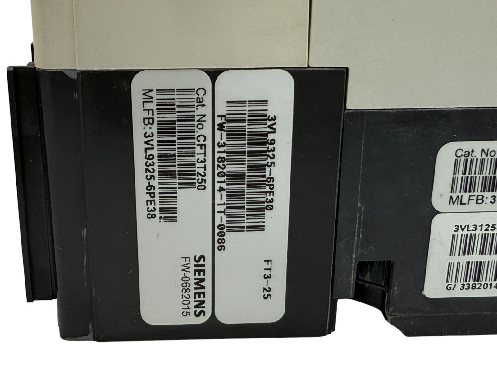 SIEMENS NFG3F250 CFT3T250 TRIP UNIT 250A 3-PHASE 3-POLE 600V 35KA BOLT-ON NEW