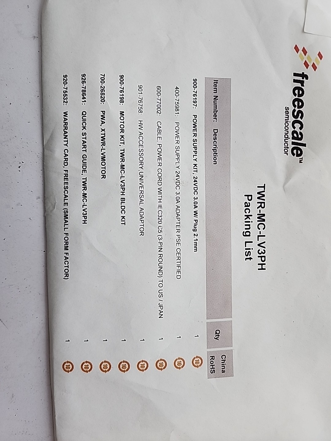 Freescale TWR-MC-LV3PH-ND Kit Tower System