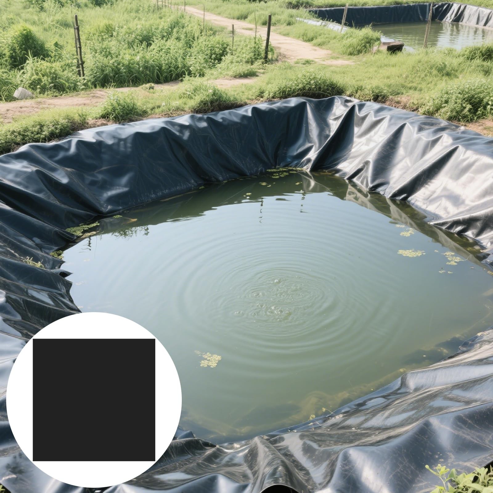 Self Adhesive EPDM Large Pond Liner Repair Patch Kit Thickened Garden Cover 5PC