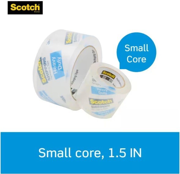 Scotch 1.88 in. x 22.2 yds. Heavy Duty Shipping Packaging Tape with Dispenser