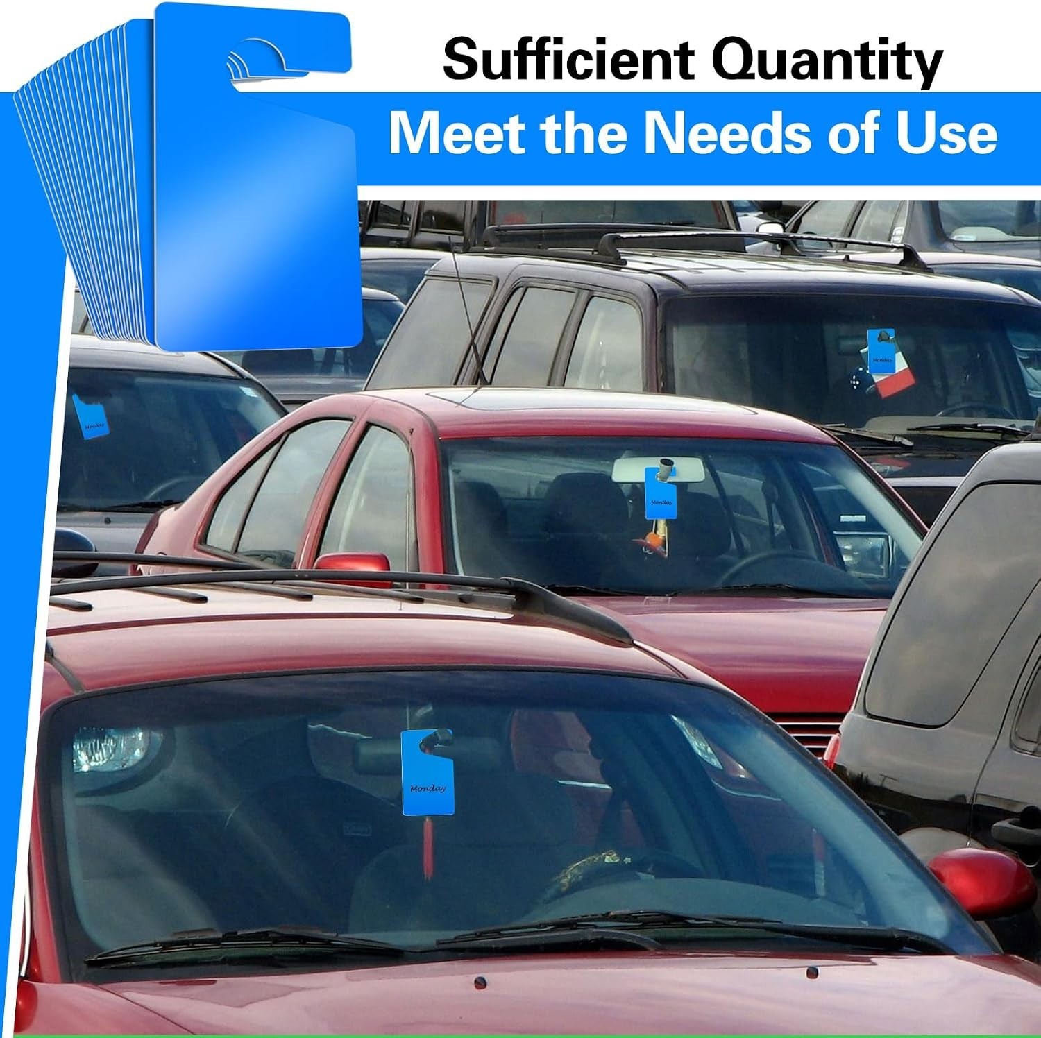 Vicenpal 100 Pack Blank Parking Permit Hang Tag Parking Placards Hang Tag 3 x