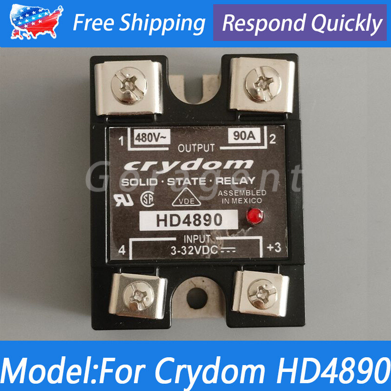 For Crydom HD4890 3-32VDC 480VAC 90A Panel Mount Solid State Relay SSR Modul