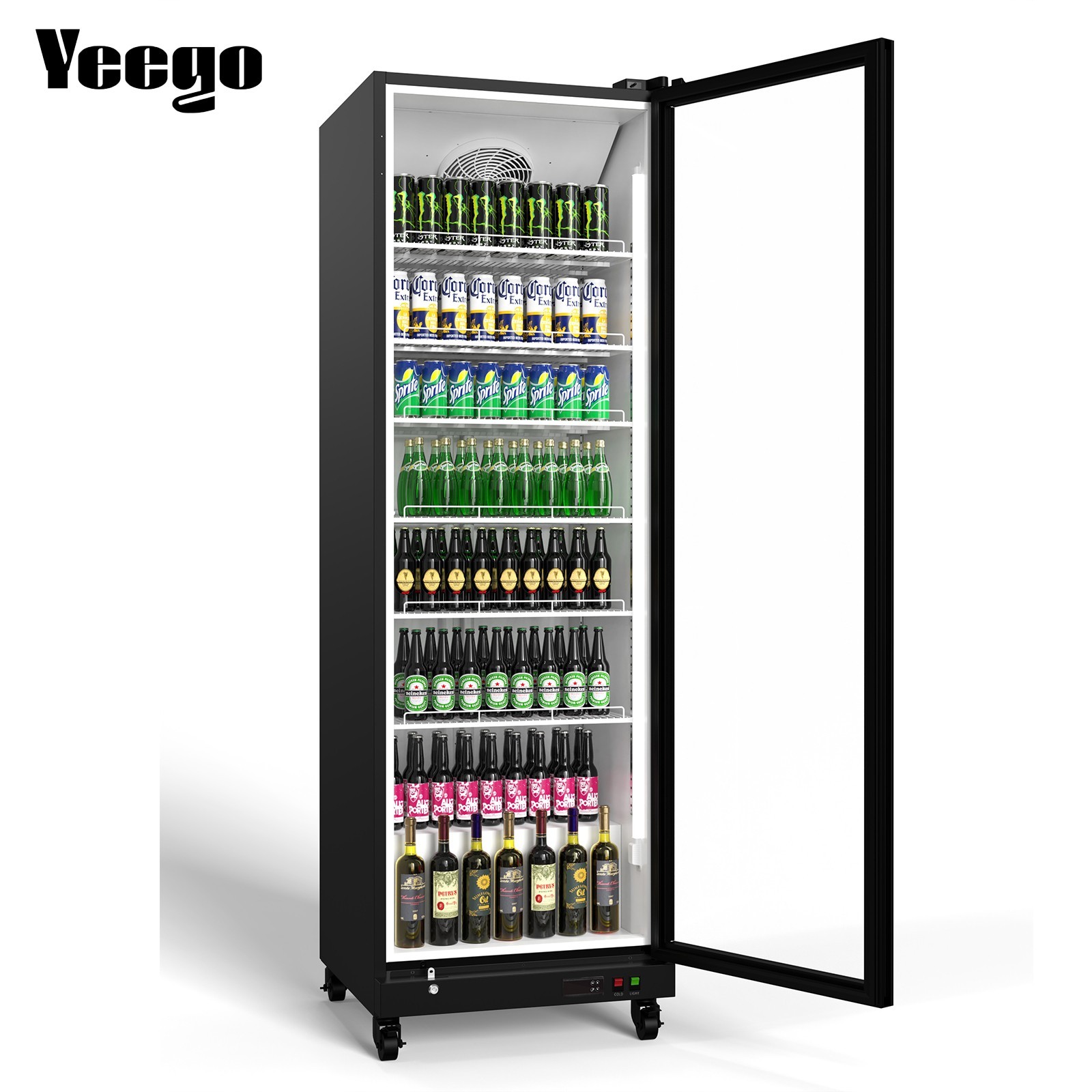 Yeego 17.5Cu.ft Commercial Glass Door Merchandiser Display Beverage Refrigerator