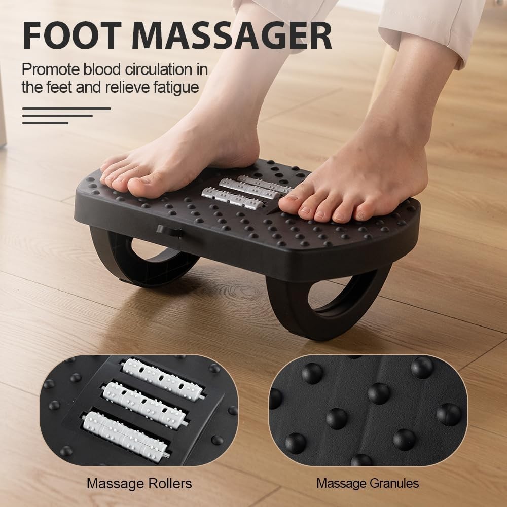 Under Desk Footrest, Foot Rest for Under Desk at Work, Ergonomic Foot Stool