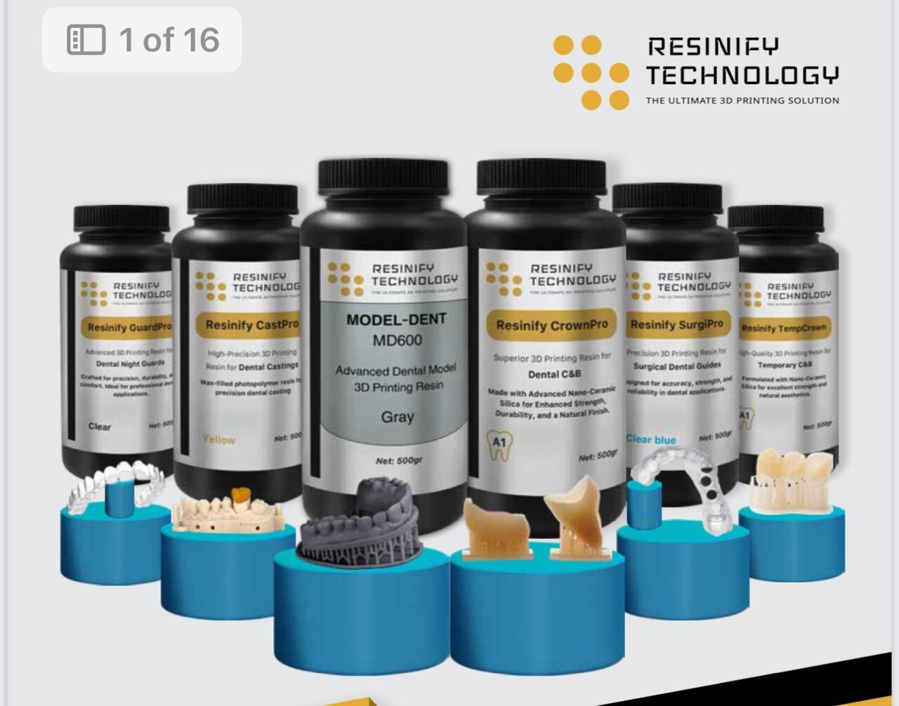 CrownPro Resin – Biocompatible Dental 3D Resin for Crowns & Restorations