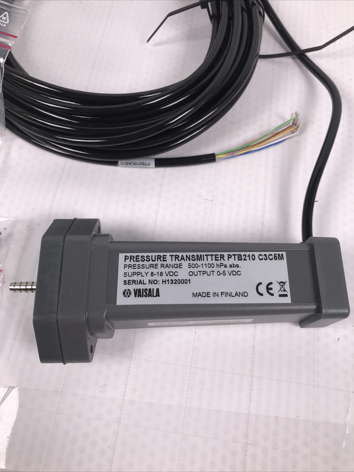 New VAISALA PTB210 Pressure Transmitter C3c5m 500-1100 hPa abs. 8-18VDC Finland