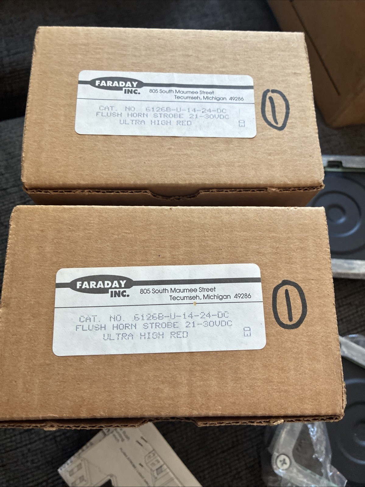 2 X Faraday FOS 6120 Electromechanical Horn Strobe Base Only No Strobe