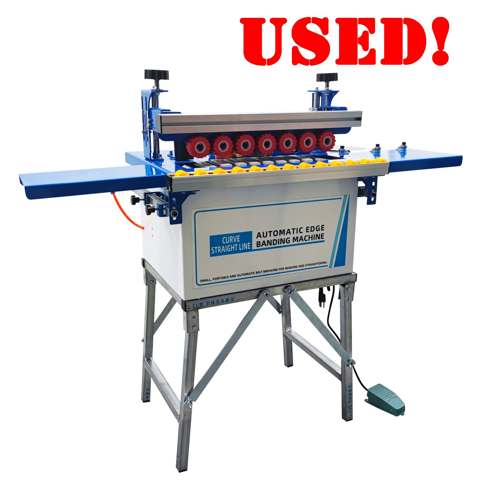 USED! Electric Woodworking Automatic Edge Banding Machine 110V Auto Strip Break
